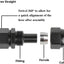 Adaptador manguera PTFE hembra 6 an aluminio negro 2uds
