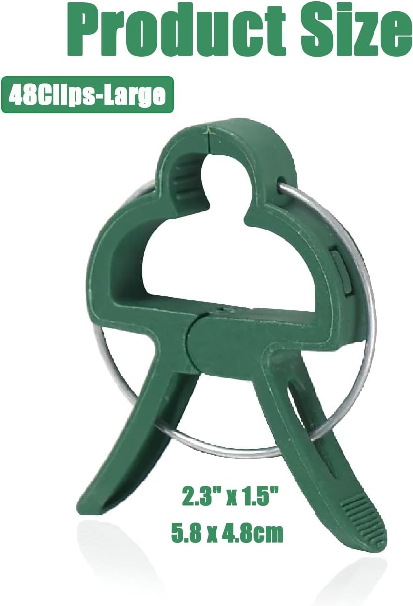 Set 48 clips jardín para plantas flores vides duraderos