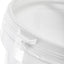 8 Pzas Tinas Plástico Helado 80oz Tapa Cubo Blanco