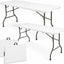 Set 2 Mesas Plegables 5ft Plástico Resistente para Camping