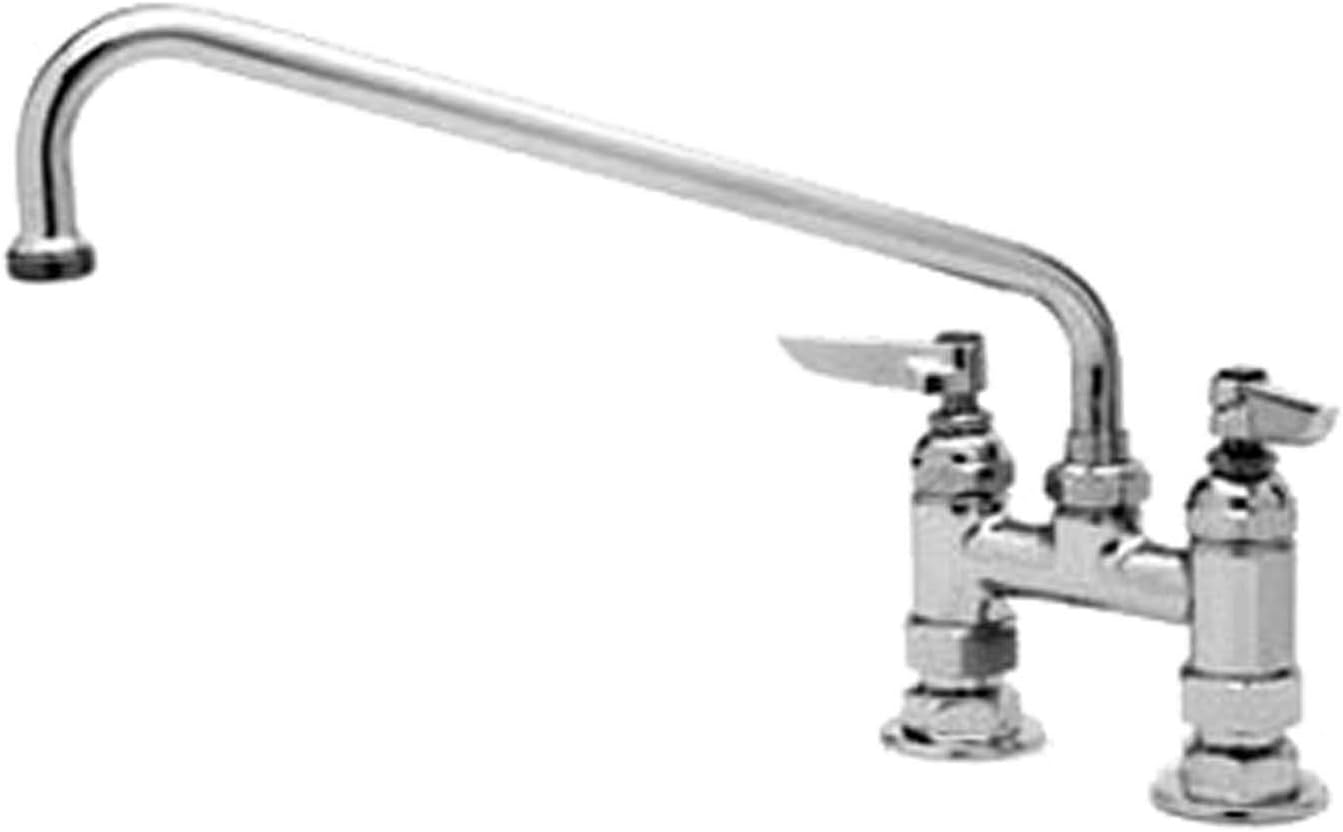 Grifo despensa doble montaje cubierta 4pulg cromo