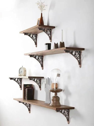 Soporte cobre antiguo para estante 10pulg set 4