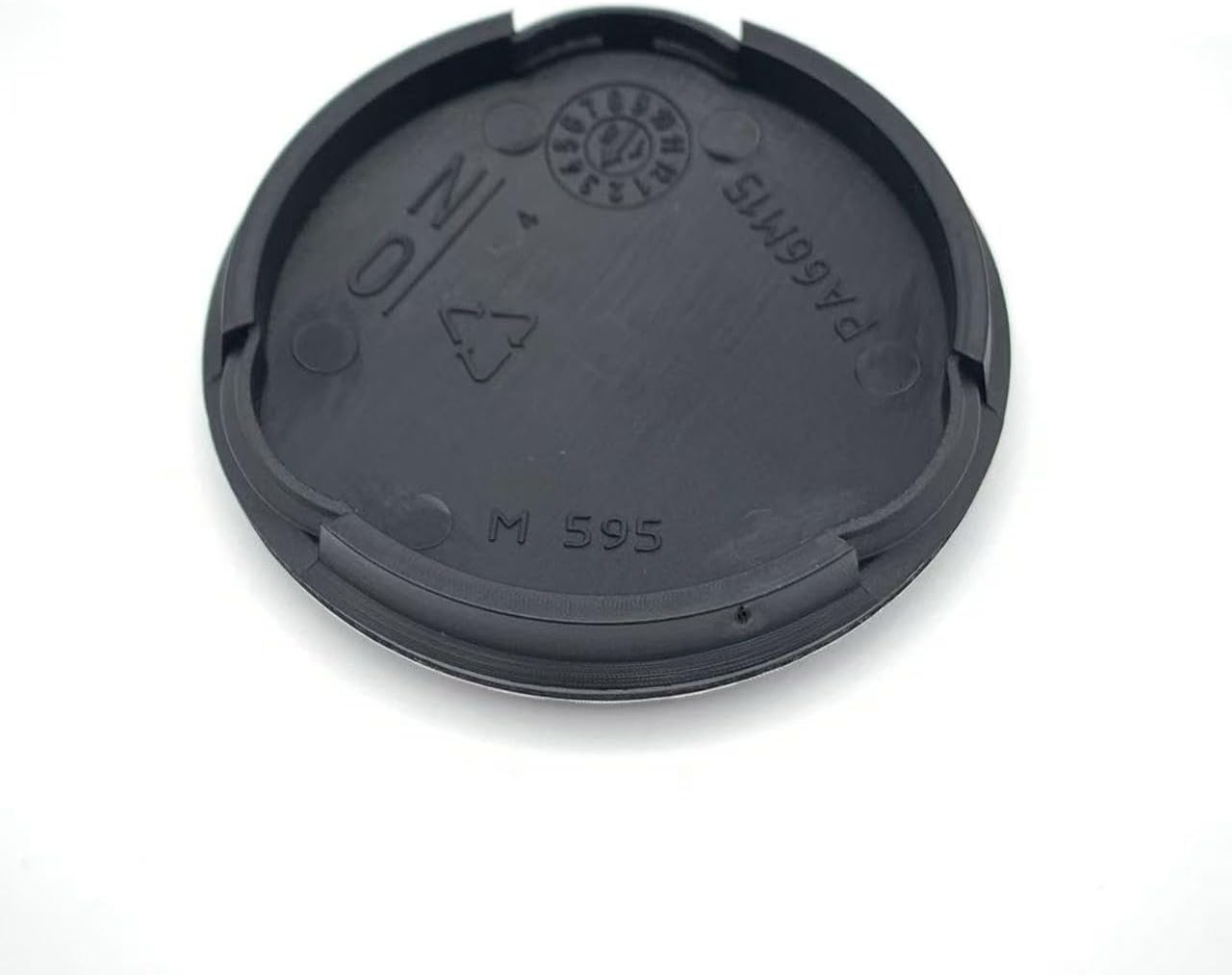 Tapa rueda M595 62mm cubierta negro plateado set 4