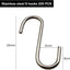200 Ganchos S Acero Inox 0.8" Adorno Navidad