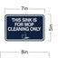 Letrero clásico This Sink Is For Mop Cleaning Only plata