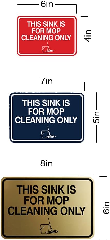 Letrero clásico This Sink Is For Mop Cleaning Only plata