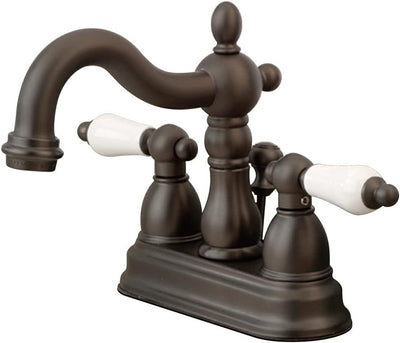 Grifo lavamanos centerset 4pulg palanca bronce frotado