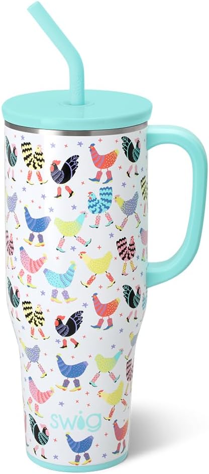 Vaso térmico 40oz con asa popote apto portavasos