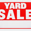 Letrero venta patio 9x12 pulg plástico 4 pzas