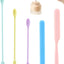 5 Espátulas Silicón Multicolor Reutilizables Maquillaje