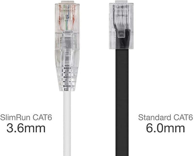 Cable Ethernet Cat6 50ft blanco cobre puro 550MHz UTP CMR