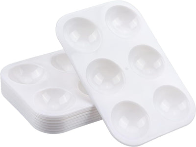 16 Paletas Pintura Plástico Blanco para Acuarela