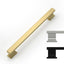 10 Pomos Dorados para Cajones Cocina y Baño 6-1/4pulg