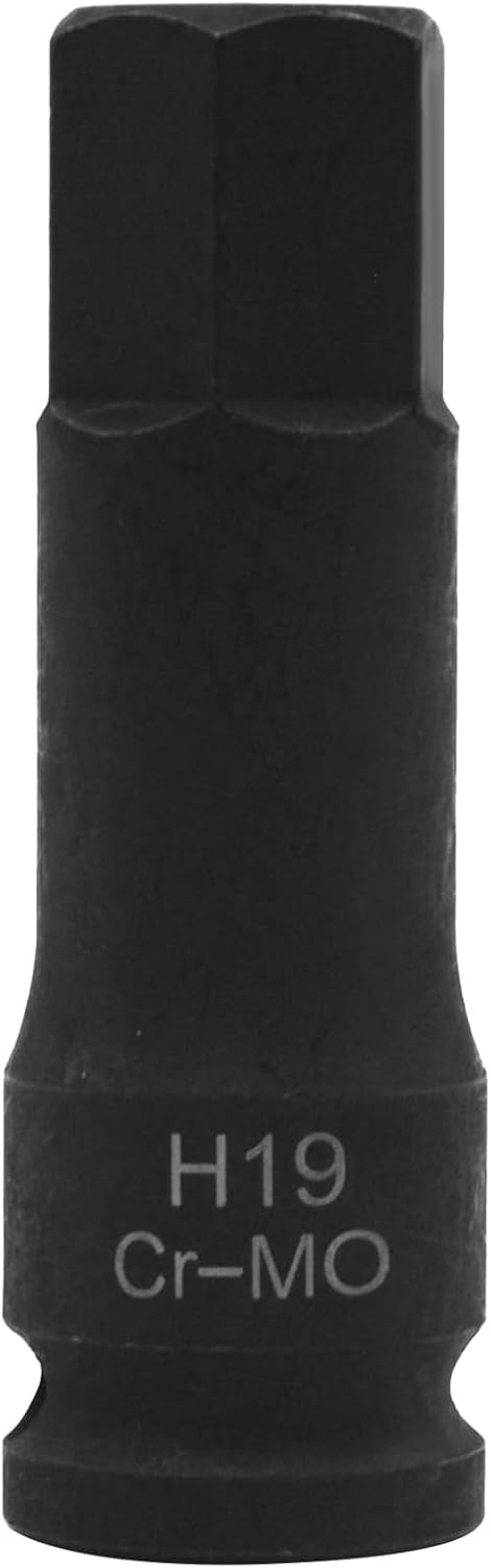 H19 Hex Impact Bit 1/2pulg Cr-Mo Acero