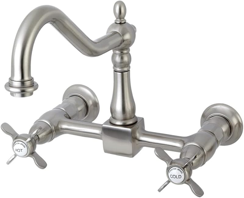 Grifo cocina central 8pulg níquel cepillado