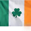 Bandera Irlandesa 3x5ft Bordada Trébol 210D con Ojales Latón