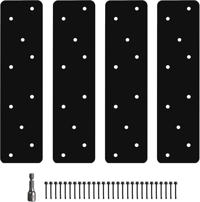 4 Pzas Placa Acero 11.8x3" Soporte Correa I