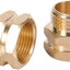 Conector tubo manguera latón 3/4npt a 3/4ght 2 pzas