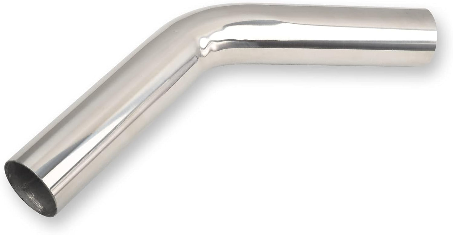 Kit tubo escape acero inox T304 3pulg curvado ajuste universal