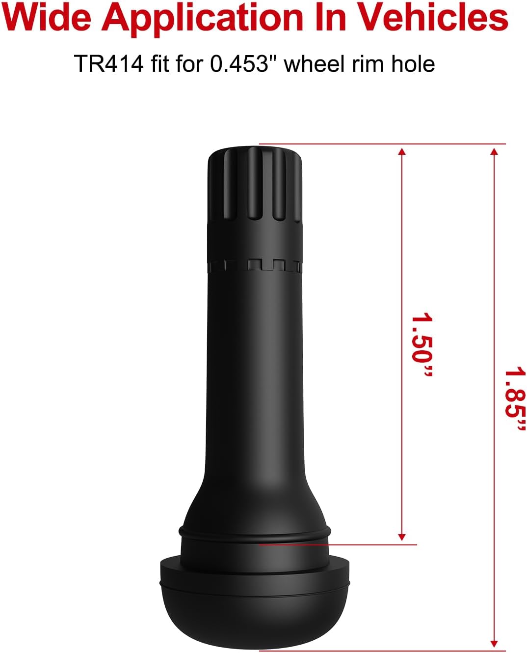 Vástago válvula neumático latón goma EPDM 0.453pulg paquete 5