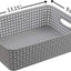4 Pzas Cestas Plástico Almacenamiento Oficina A4 Gris