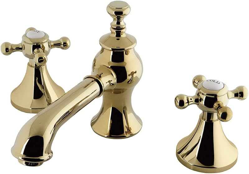 Grifo lavabo latón pulido con ventana emergente 5-5/8"