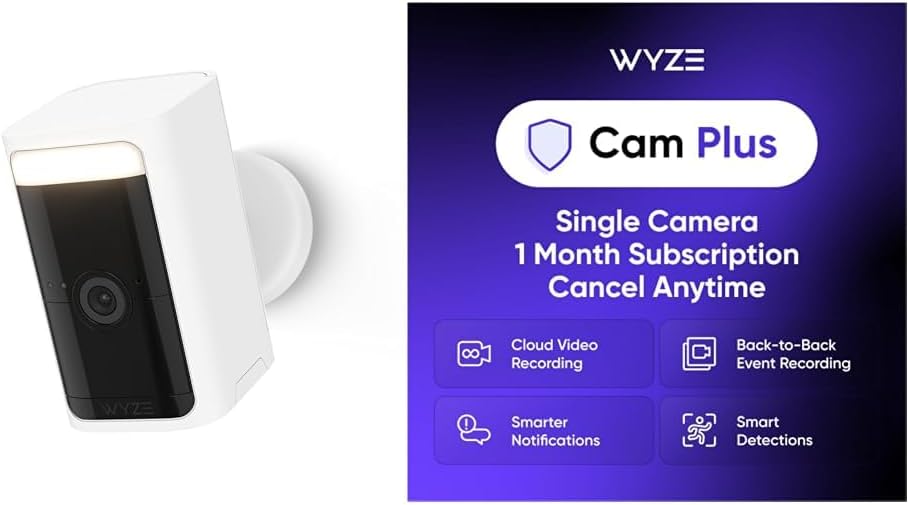 Cámara batería Cam Plus blanca renovación automática