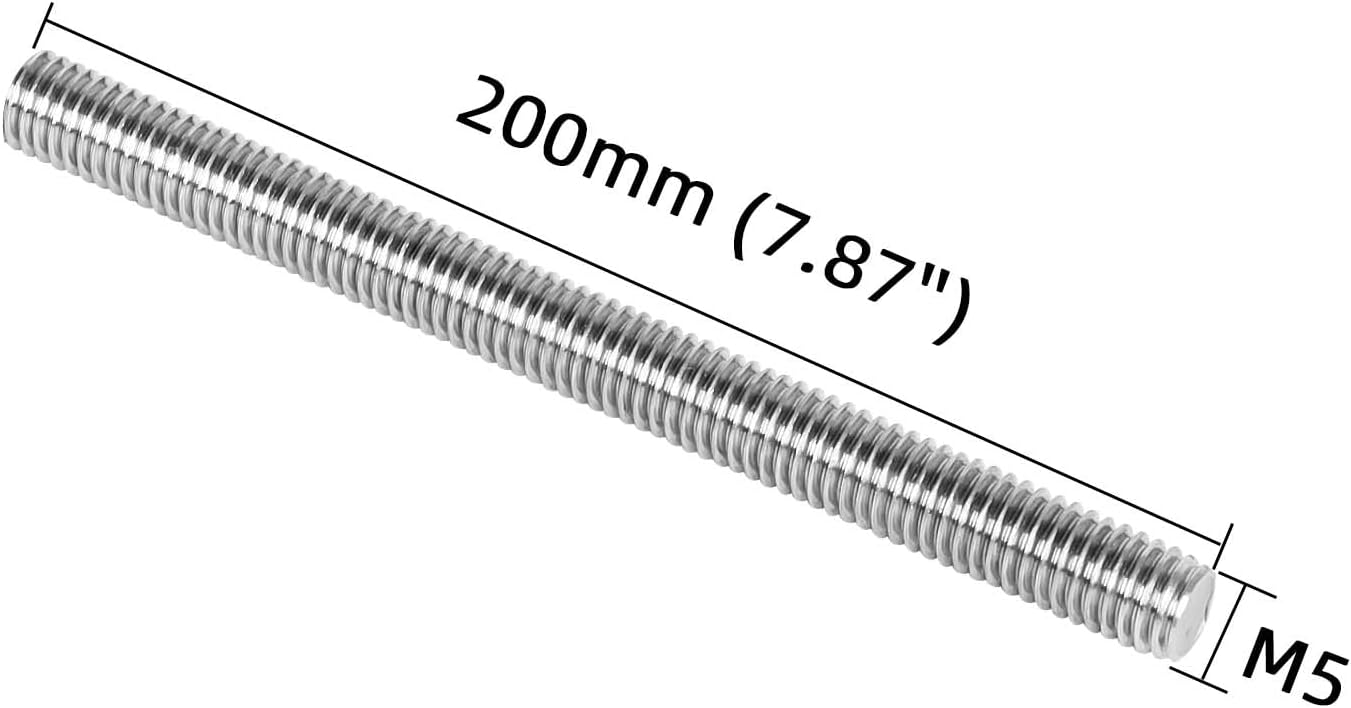 Varilla roscada acero inox 304 18-8 7.874" 2 Pzas