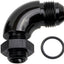 Adaptador 8AN a 6AN ORB 90 grados aluminio negro
