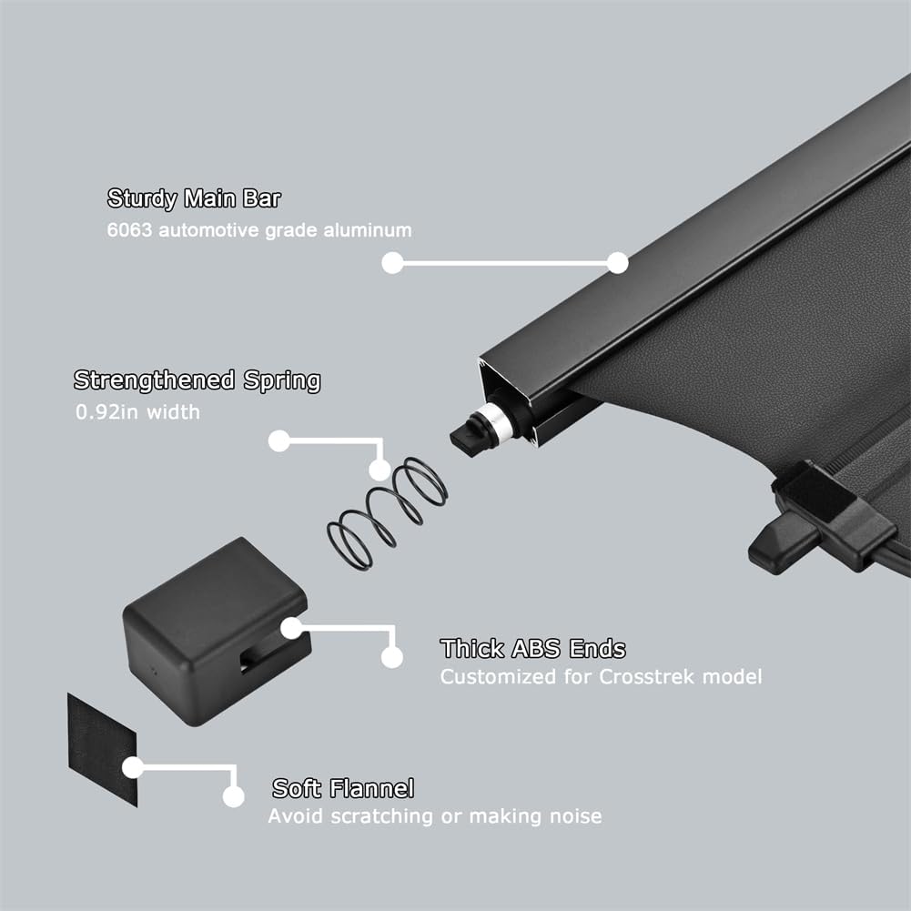 Cubierta Tonneau Retráctil Negro para Subaru Crosstrek