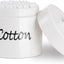Organiz. hisopos algodón cerámica con tapa blanco