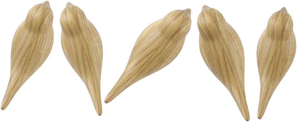 Ganchos para abrigos de madera y resina decorativos set 5