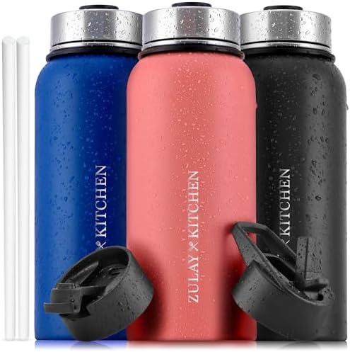 Botella térmica acero inox con pajilla deporte