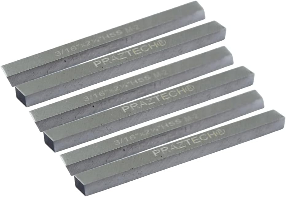 5 Pzas HSS Square Tool Bit 3/16x2-1/2 pulg Torno Mosca Cutter
