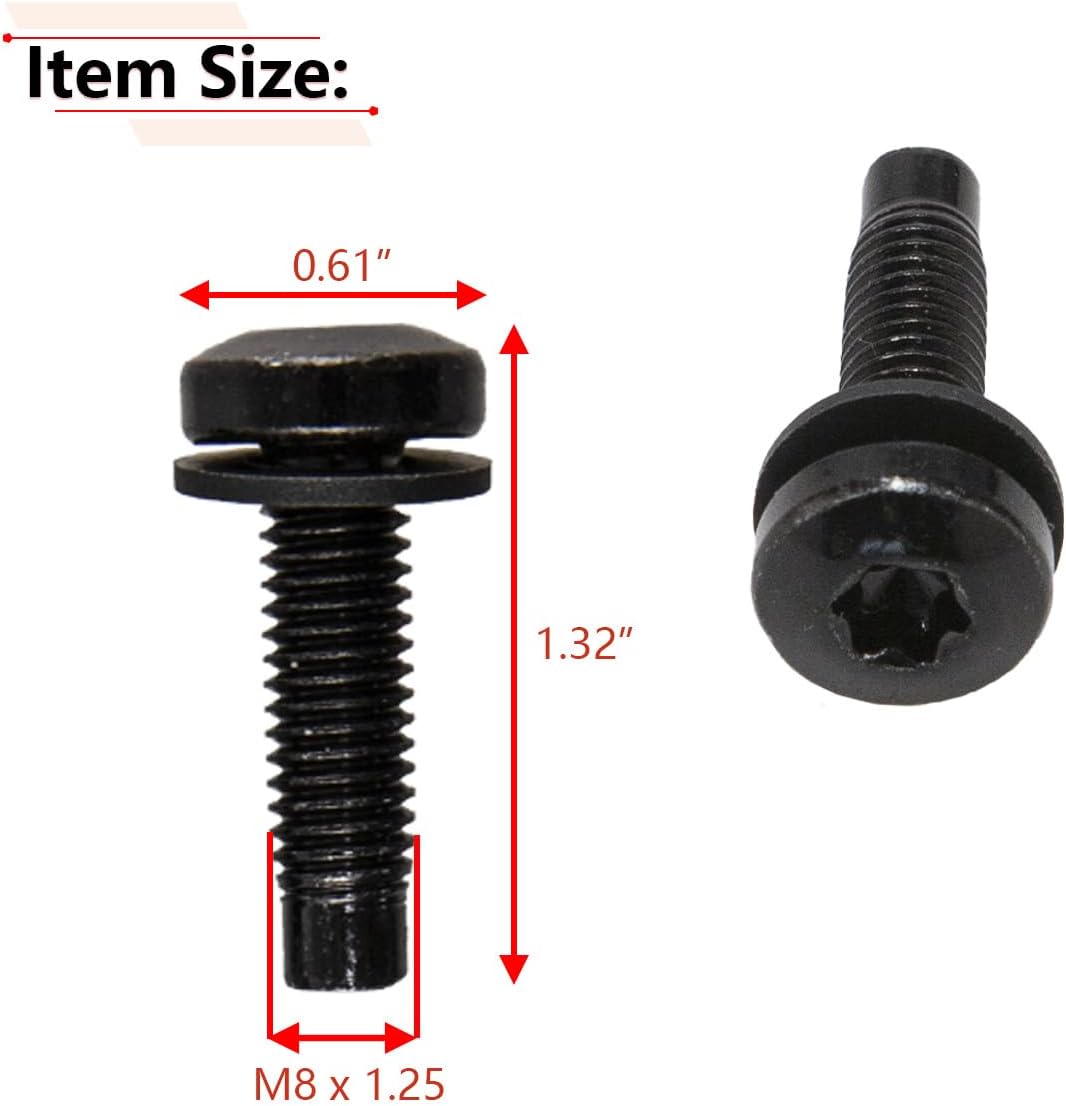 8 M8x1.25 comp Jeep Wrangler JK 07-18 para pilares y bisagras