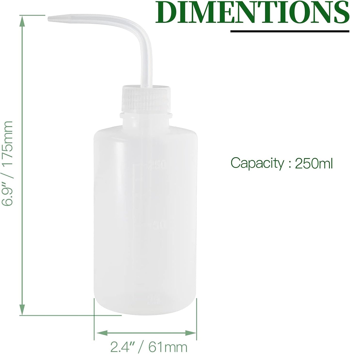 2 Botellas Plástico Regadera 8.5oz Interior