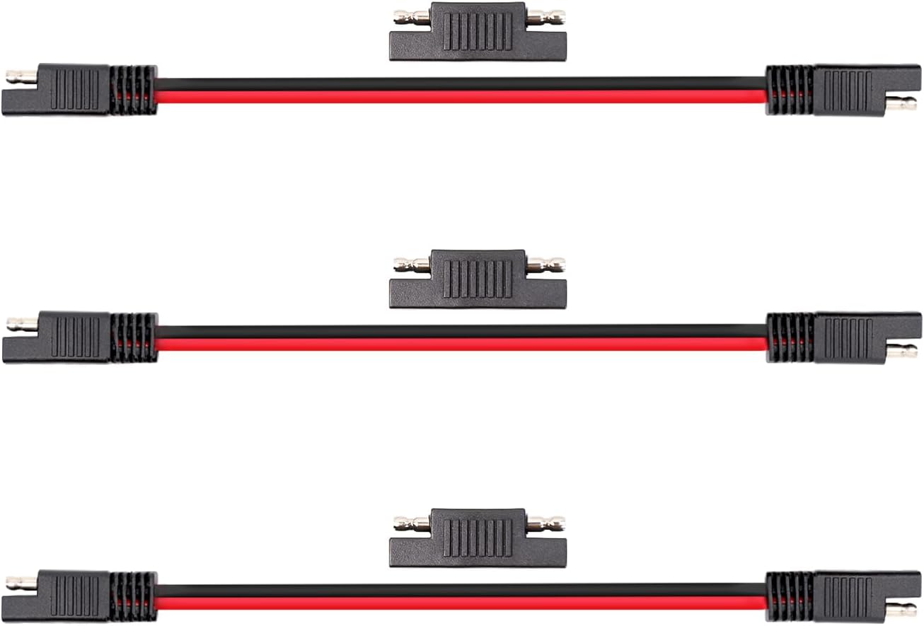 Cable extensión 10 AWG 1 pie conector SAE para batería RV motor