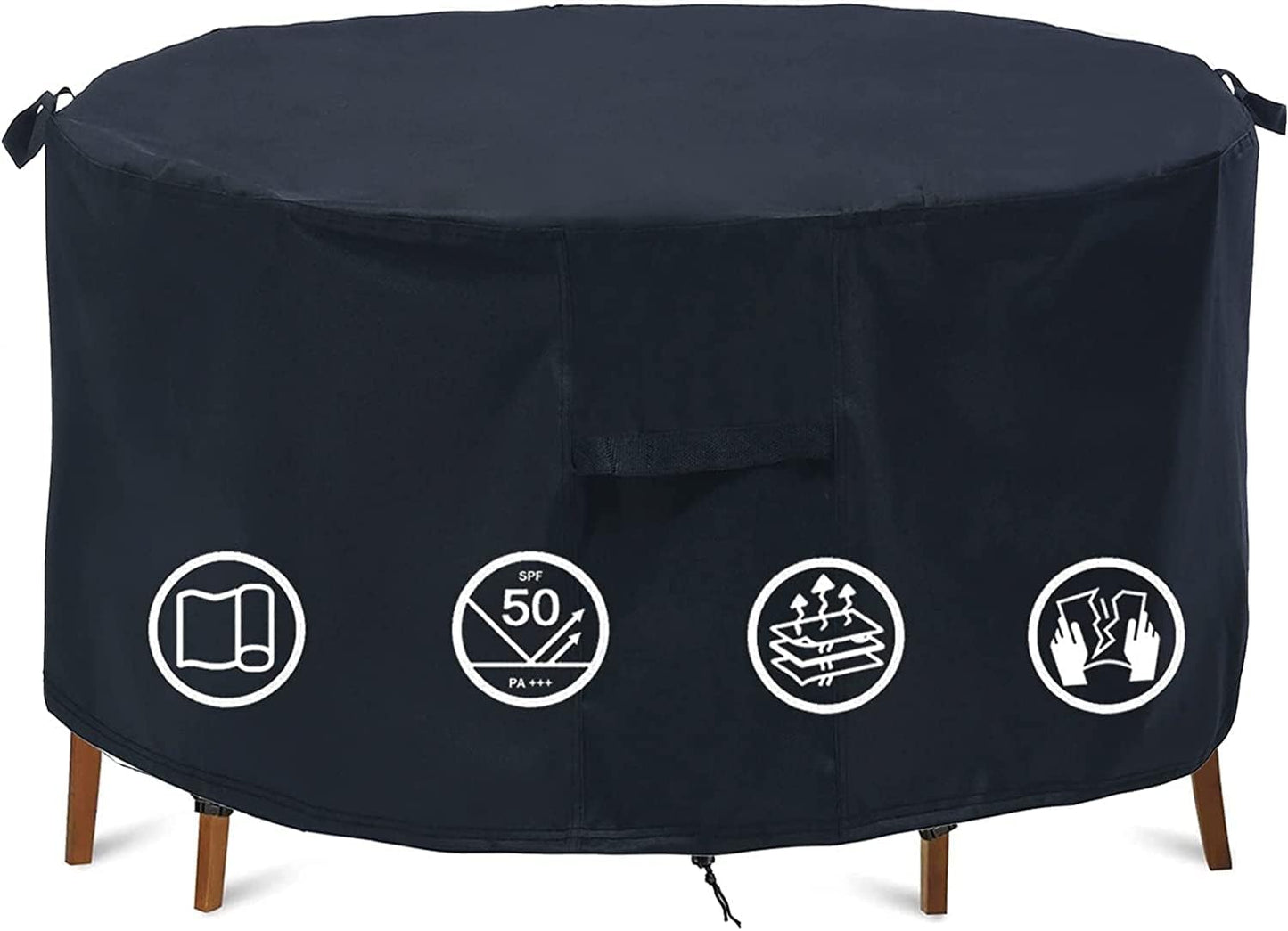 Fundas redondas para muebles de patio 74pulg impermeable
