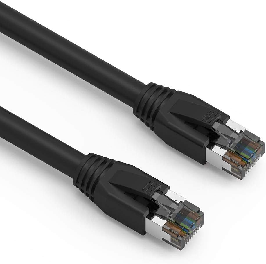 Cable LAN RJ45 Cat8 5ft 40Gbps blindado S/FTP para enrutador
