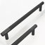 2 Tiradores Aluminio Negro 19,2cm Diamante
