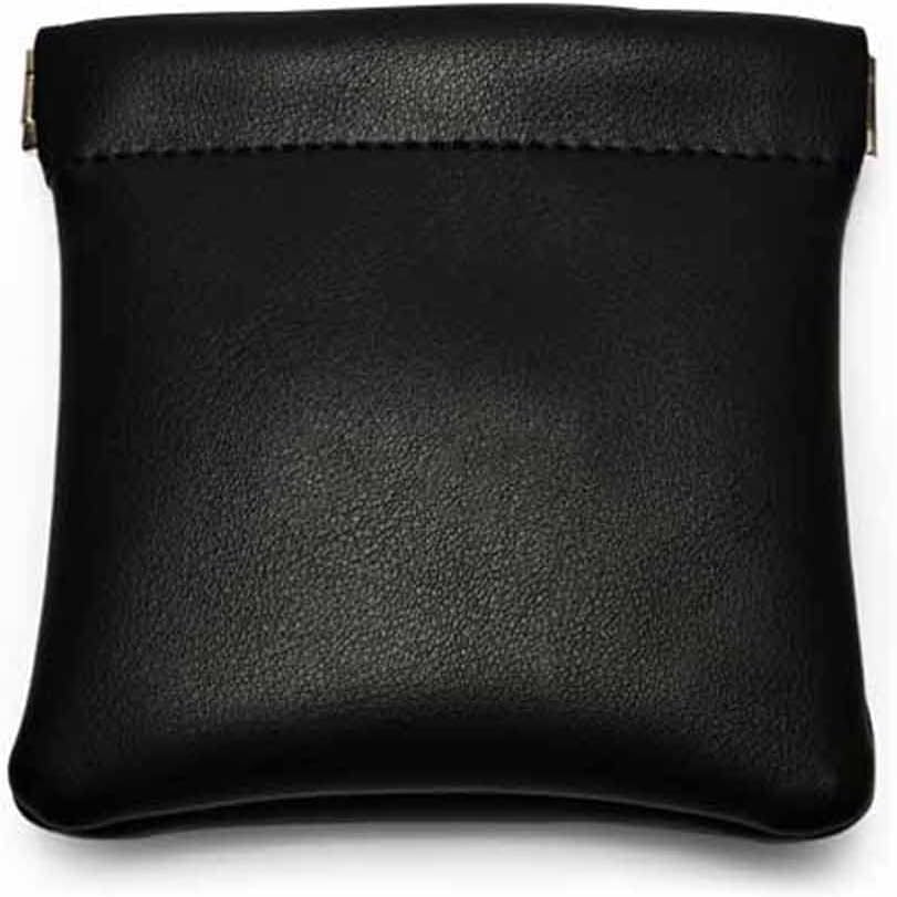 Bolso cuero PU para joyería regalo boda Navidad S Negro