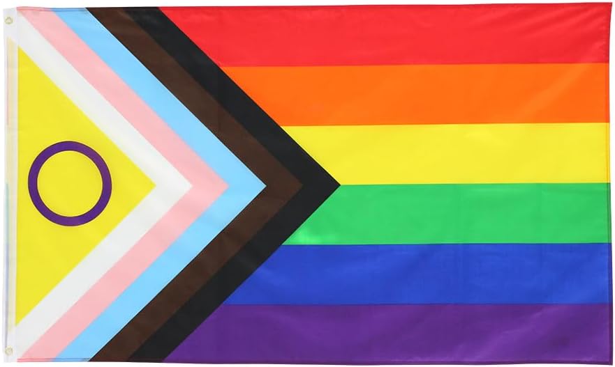 Bandera Orgullo Intersexual 3x5ft Arco Iris