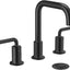Grifo baño negro 3 agujeros 8" 2 manijas con desagüe BF503