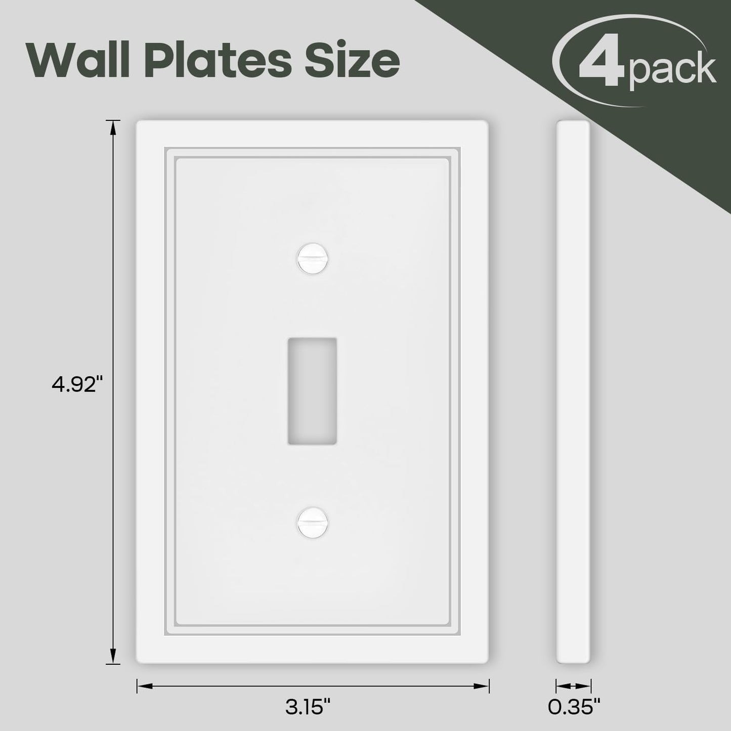 Placa interruptor blanco fibra bambú baño cocina