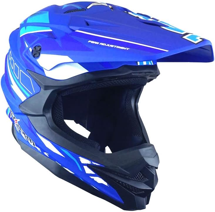 Casco motocross adulto Storm HF803 pack azul