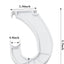 4 Soportes Barra Armario Forma J Resistentes para Ropa y Cortinas