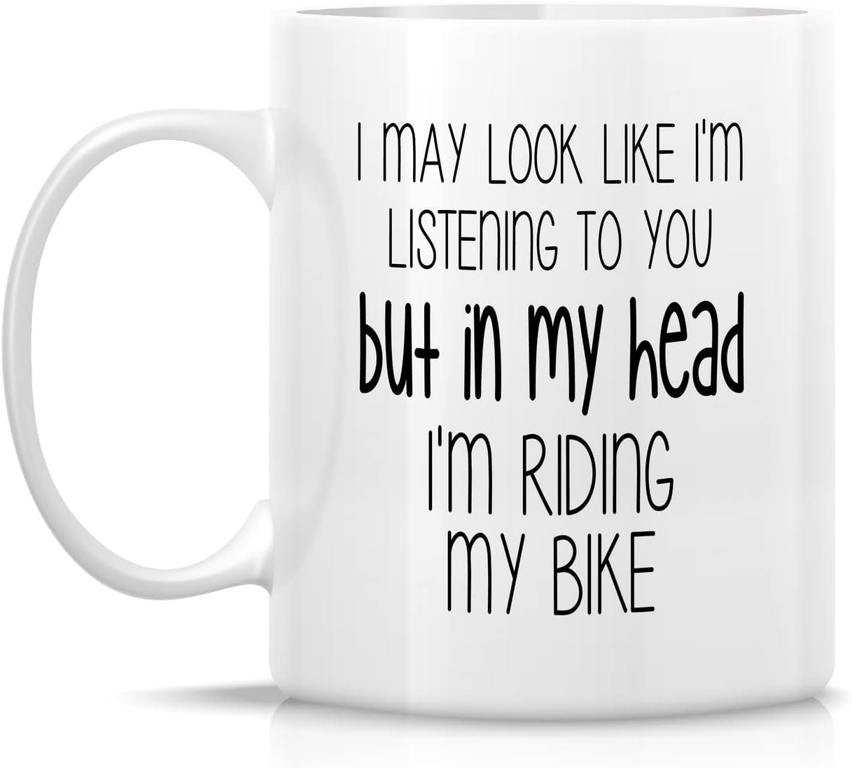 Taza cerámica 11oz ciclista motivacional regalo inspirador