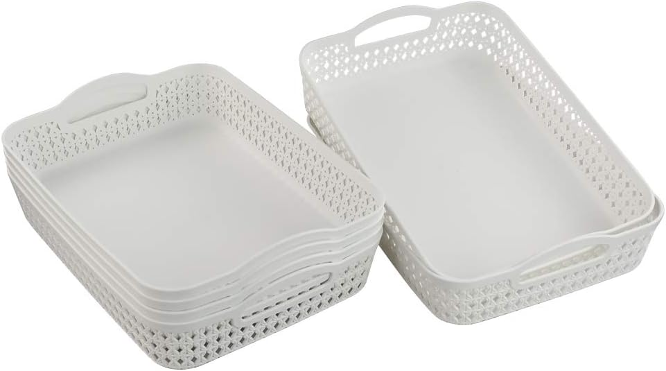 Bandeja plástico blanco set 6 grande