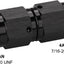 Adaptador 4AN hembra aluminio negro 2 Pzas