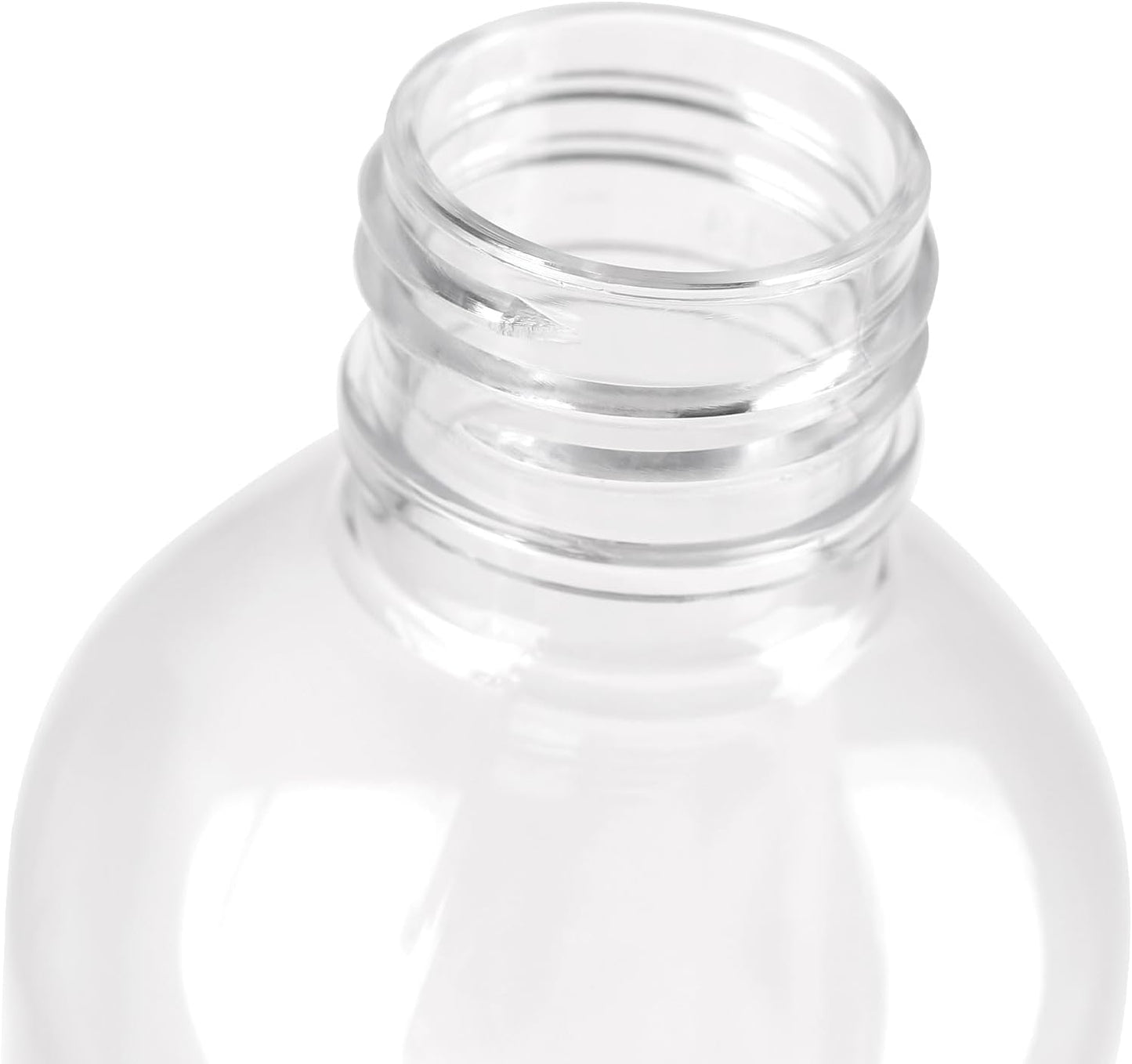 30 Botellas Plástico 8oz Transparente Tapa Abatible Viaje